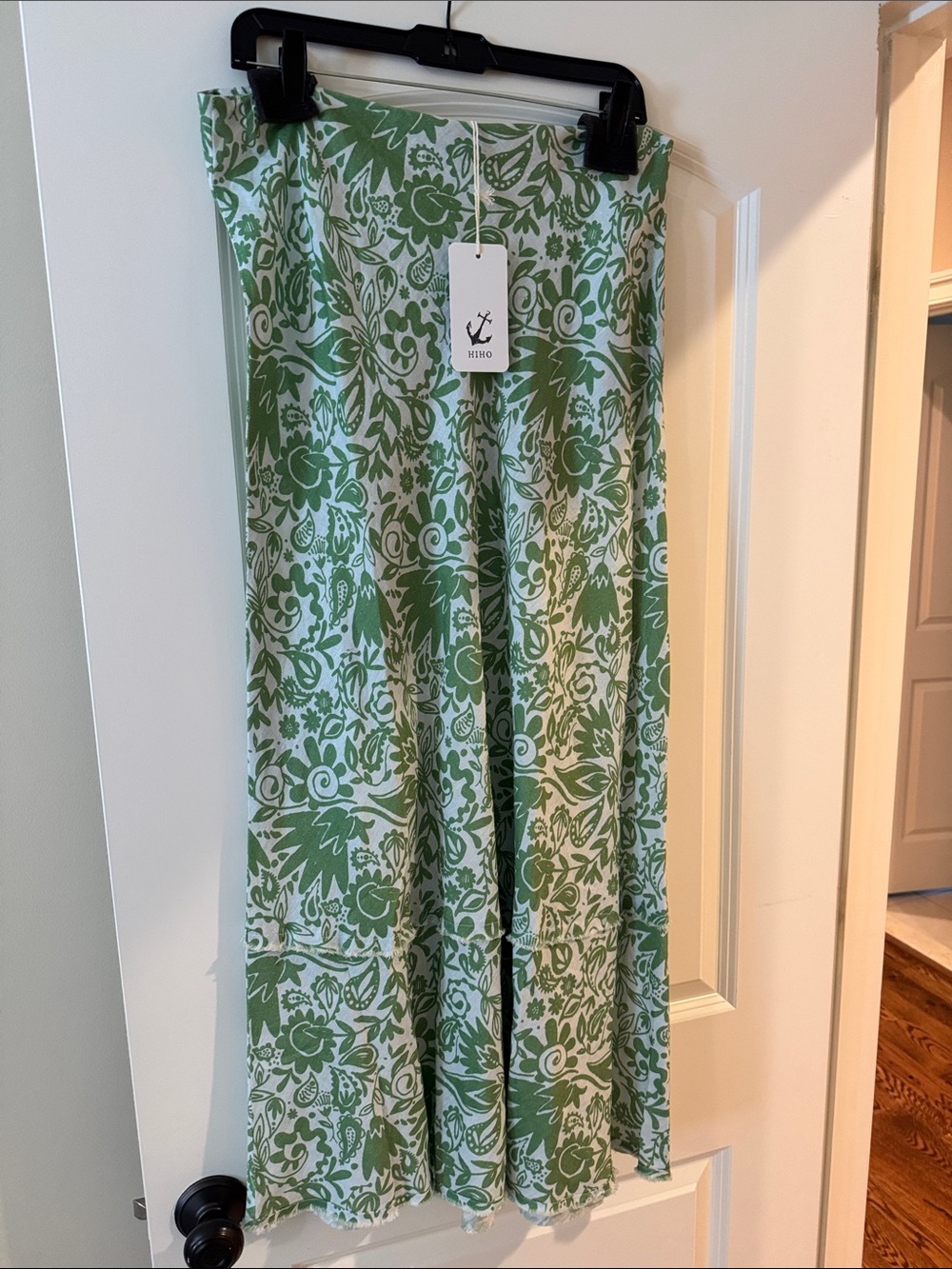 Hiho Green Floral Maxi Skirt